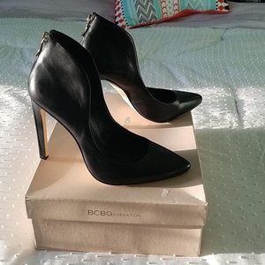 BCBGeneration leather pump stiletto zipper heel
